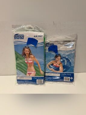 Open Water Swim Inflatable Air Mat & Swim Ring Set